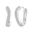 925 Sterling Silver Pavé CZ Earrings for Women