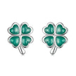 925 Sterling Silver Enamel Plated Platinum Earrings for Women