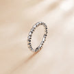 925 Sterling Silver Oxidized Ring Size 6.0 for Women