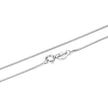 925 Sterling Silver + Plated White Gold Necklace 40cm for Women