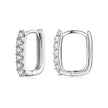 925 Sterling Silver Moissanite Earrings 1.4cm for Women