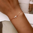 925 Sterling Silver Bracelet with Pavé Setting CZ, 155+25mm for Women