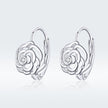 925 Sterling Silver Earrings with Pavé Setting CZ - 1.4x0.9 cm for Women