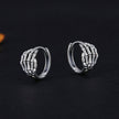 925 Sterling Silver Oxidized Earrings 12x7mm for Women