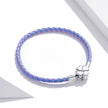 925 Sterling Silver Oxidized Silver Leather 17cm Bracelet