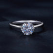 925 Sterling Silver Moissanite 1 Carat Ring Size 6 for Women