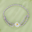 925 Sterling Silver Plated Platinum Deep Seashell Bracelet 24cm Adjustable for Women