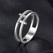 925 Sterling Silver Moissanite Engagement Ring for Women Size 6