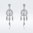 925 Sterling Silver Oxidized Pavé Setting CZ Earrings