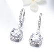 925 Sterling Silver Plated Gold Pavé Setting CZ Earrings for Women