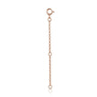 925 Sterling Silver + Plated Platinum 10cm Extension Chain Necklace