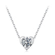 925 Sterling Silver White Gold Plated 1ct Moissanite 40+5cm Necklace for Women