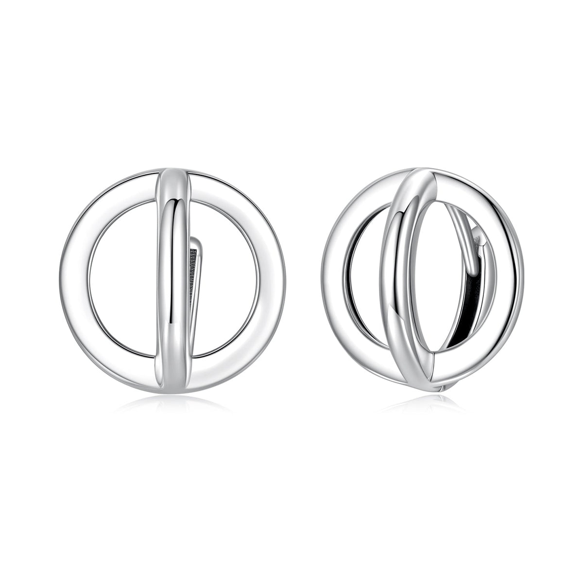 925 Sterling Silver Earrings - Oxidized Silver Finish, 1.3cm for Women