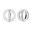 925 Sterling Silver Earrings - Oxidized Silver Finish, 1.3cm for Women