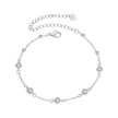 925 Sterling Silver 3mm Moissanite Bracelet for Women