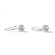 925 Sterling Silver Earrings with Pavé Setting and Platinum Plating