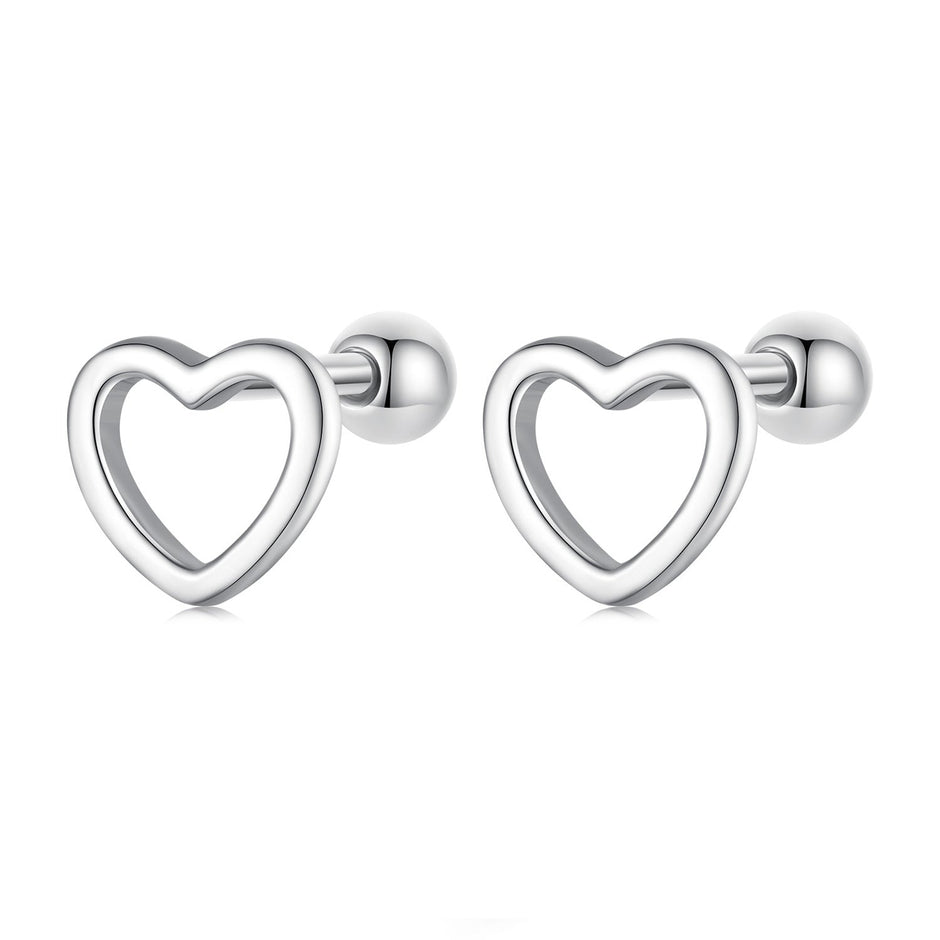 S925 Sterling Silver Earrings 0.6cm for Women
