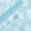 925 Sterling Silver Plated Platinum Bracelets with Ice Flower Zirconia for Women