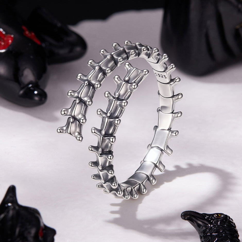 925 Sterling Silver Oxidized Silver Width 0.22-0.37cm Rings