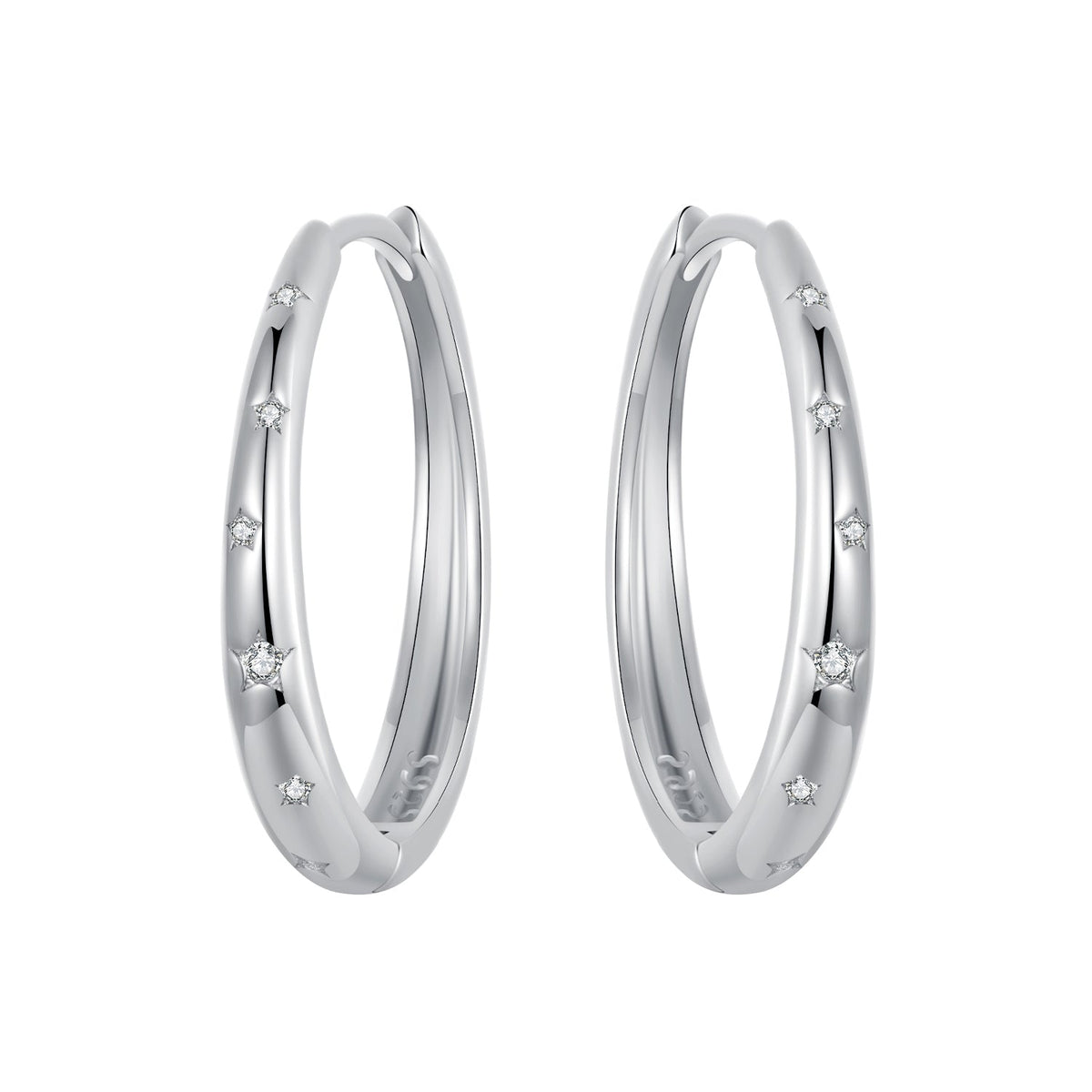 925 Sterling Silver Earrings with Pavé Setting CZ for Women