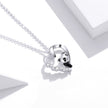 S925 Sterling Silver Adjustable Necklace with CZ and Enamel Pendant
