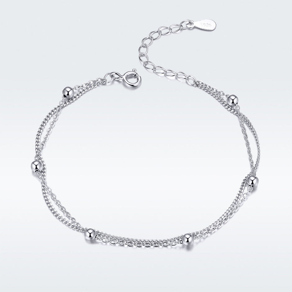 925 Sterling Silver Adjustable 19cm Bracelet for Women