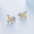 925 Sterling Silver White Gold Plated Small Earrings