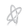 S925 Sterling Silver Moissanite Ring Size 8