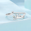 925 Sterling Silver Oxidized Pavé Setting CZ Ring
