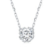 925 Sterling Silver Adjustable Necklace with CZ Pendants for Women