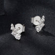 925 Sterling Silver Moissanite Earrings with White Gold Plating for Women