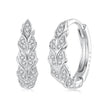 925 Sterling Silver Earrings with Pavé Setting CZ and White Gold Plating for Women