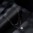 925 Sterling Silver 6.5mm Moissanite Necklace with Pavé Setting for Women