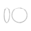 925 Sterling Silver Earrings Hoops 2.5 cm for Women