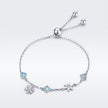 925 Sterling Silver Adjustable Bracelet for Women - 22cm