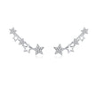 925 Sterling Silver Earrings with Plated Platinum and Pavé Setting CZ