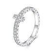 925 Sterling Silver Moissanite Ring in Size 6