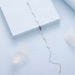 925 Sterling Silver White Gold Plated Bracelet with CZ Pendants for Women