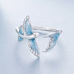 925 Sterling Silver White Enamel Pavé Set CZ Ring for Women