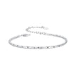 925 Sterling Silver + White Gold Plated Bracelet