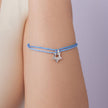 925 Sterling Silver Adjustable Cotton Rope Bracelet for Women