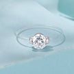 925 Sterling Silver White Gold Plated CZ Ring Size 6 for Women