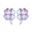 925 Sterling Silver Transparent Glass Earrings for Women