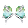 925 Sterling Silver Transparent Glass Earrings for Women