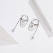 925 Platinum Plated Pavé Setting CZ Earrings