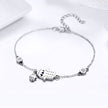 925 Sterling Silver Bracelet 21cm Long with 1.0*1.7cm Charms for Women