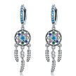 925 Sterling Silver Oxidized Silver Pavé CZ Earrings for Women, Size: 4*1 cm