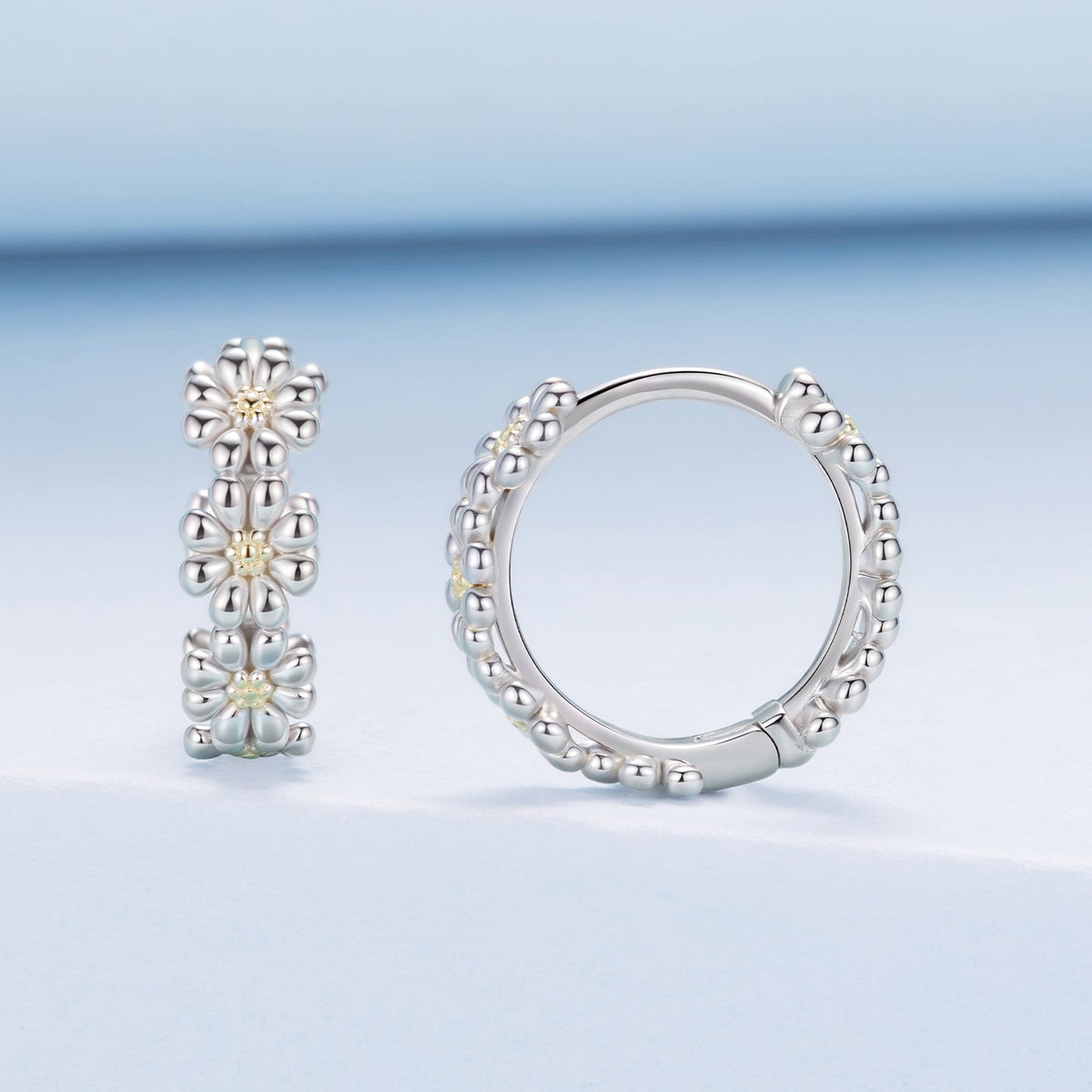 925 Sterling Silver Plated White Gold Earrings for Women