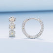 925 Sterling Silver Plated White Gold Earrings for Women