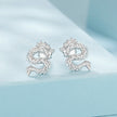 925 Sterling Silver Plated White Gold Earrings